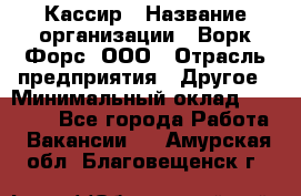 Кассир › Название организации ­ Ворк Форс, ООО › Отрасль предприятия ­ Другое › Минимальный оклад ­ 28 000 - Все города Работа » Вакансии   . Амурская обл.,Благовещенск г.